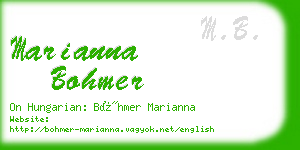 marianna bohmer business card